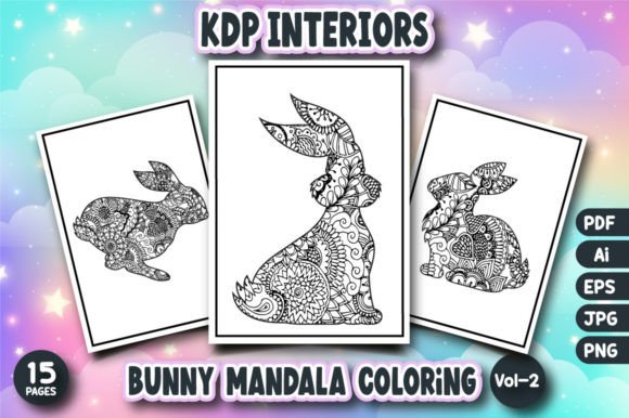 Unlock Creativity with Bunny Mandala Coloring Vol-2